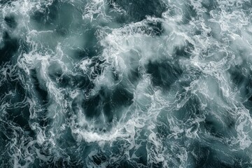 Fototapeta premium Waves of water of the river and the sea. Detailed photo textured background