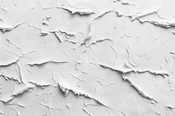 Fototapeta premium Rough peeled white plaster wall. Detailed photo textured background