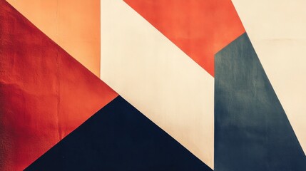 Fototapeta premium Abstract Geometric Wall Art, Colorful Triangle Pattern, Modern Design, Minimalist Background