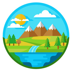 landscape icon design