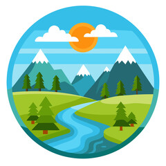 Obraz premium landscape icon design