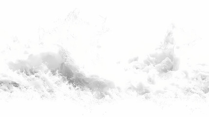 Ocean wave, white isolate background. Wavecrest. Illustration