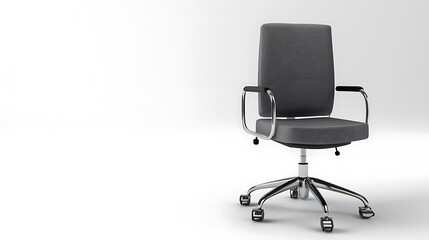 Obraz premium A chair with a black and white pattern sits on a white background