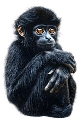 Animal, Spider Monkey, Amazon Rainforest, Nature, Art, Image, with Transparent Background PNG, for Stickers, T-Shirt Print, Cap, Mug, Flip Flops, Mousepad, Transparent PNG
