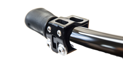 Cycling Handlebar Extension Clamp for Adjusted Reach - Isolated on White Background