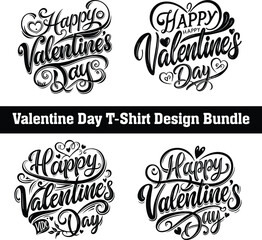 Valentine's Day Typography T-Shirt Designs