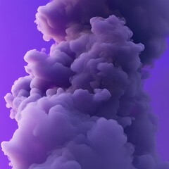 Fototapeta premium A commercial airliner flies through a thick cloud of smoke, with a dramatic sky background