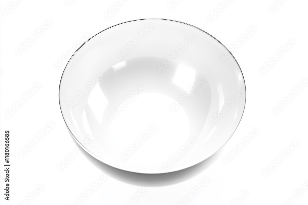 Poster A simple white bowl placed on a table with no additional objects or distractions