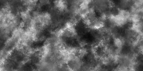 Abstract background with black paper texture and white watercolor painting background, Black grey Sky with grey cloud