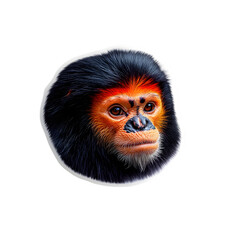 Obraz premium Animal, Uacari Monkey, Amazon Rainforest, Nature, Art, Image, with Transparent Background PNG, for Stickers, T-Shirt Print, Cap, Mug, Flip Flops, Mousepad, Transparent PNG