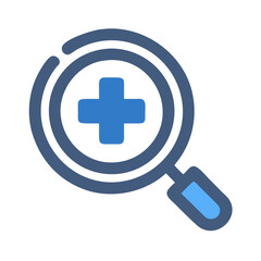 medical magnifier icon design