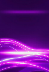 Abstract background with glowing purple and pink neon light waves. Futuristic design, energy flow, vibrant colors, dynamic lines
