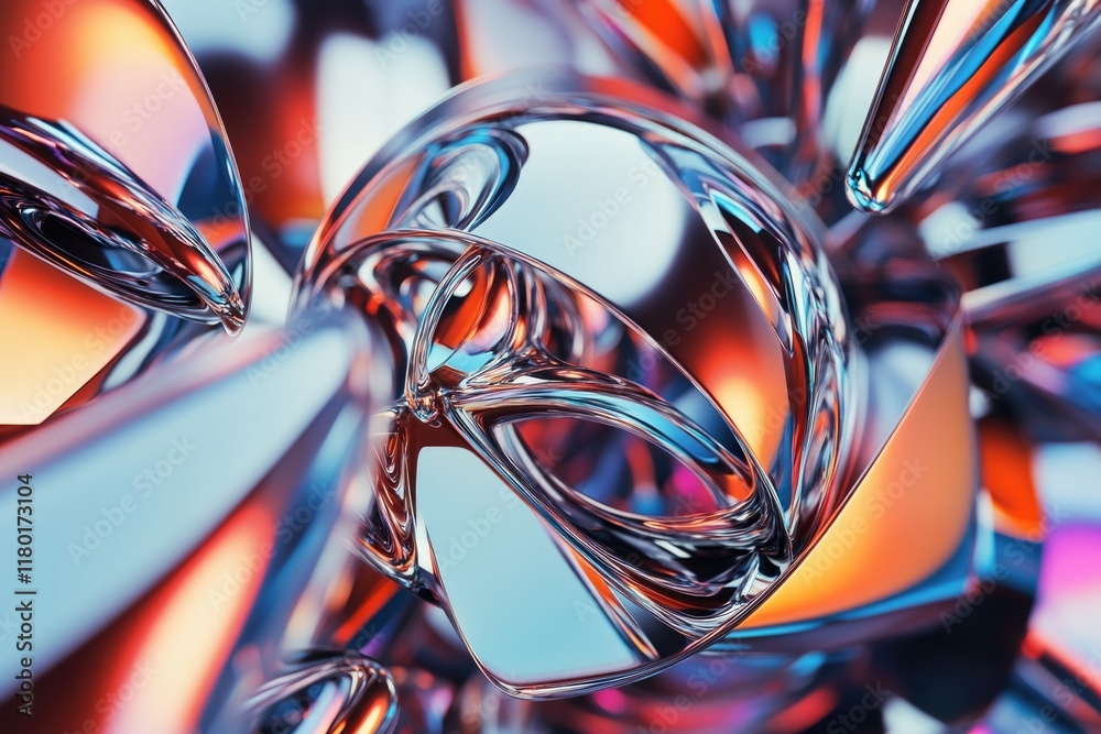 Aufkleber A close-up view of a shiny object with intricate details, perfect for use in product or technology illustrations