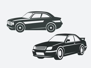 Car silhouette vector art illustration file 