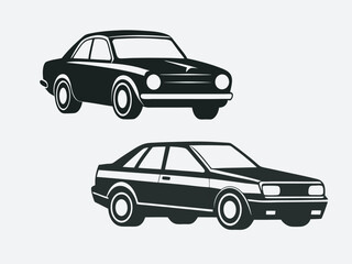 Fototapeta premium Car silhouette vector art illustration file 