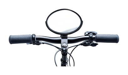 Fototapeta premium Cycling Rearview Mirror Clamp for Safe Riding - Isolated on White Background