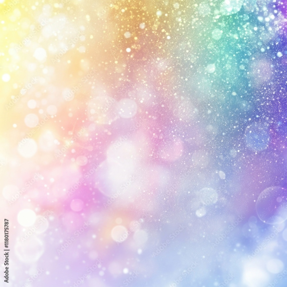 Poster blurry image of a colorful rainbow backdrop