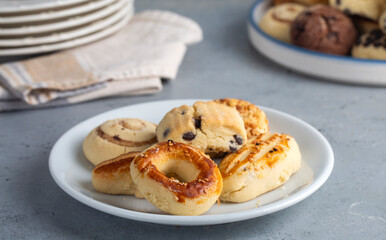 Turkish homemade sweet and savory cookies - tatli tuzlu kurabiye - kuru pasta