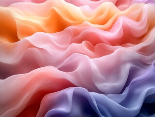 Obraz premium Pastel fabric waves, soft texture.