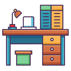 office desk icon design