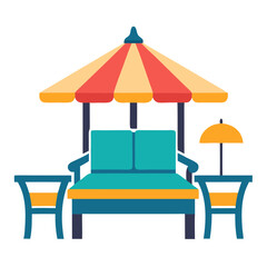 Fototapeta premium patio furniture icon design