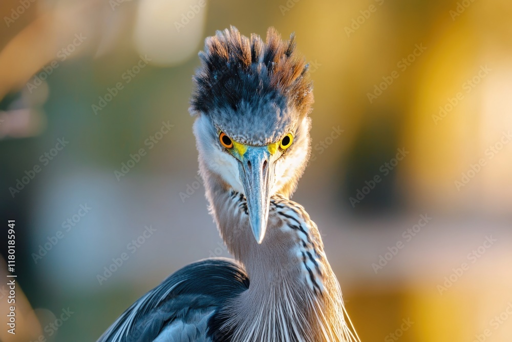 Poster close-up shot of a bird with an unusually long beak