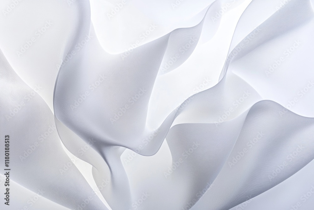 Poster close-up view of white fabric texture