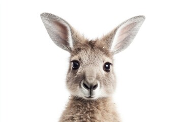 Fototapeta premium A kangaroo looking directly at the camera in a close-up shot