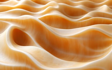 Abstract orange waves, flowing cream texture background.