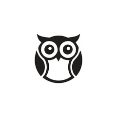 minimalist and modern owl logo design. minimalist wisdom logo vector flat design