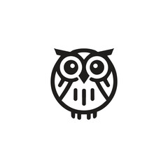 minimalist and modern owl logo design. minimalist wisdom logo vector flat design