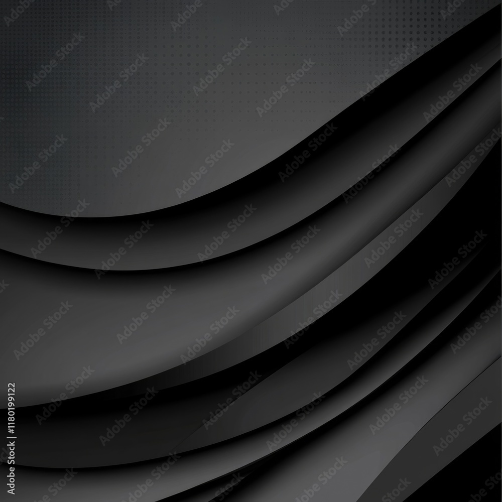 Aufkleber A minimalist design featuring a black and white abstract background with wavy lines, suitable for use as a backdrop or texture