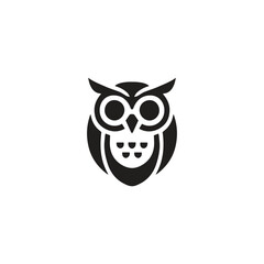 minimalist and modern owl logo design. minimalist wisdom logo vector flat design