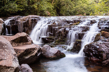 Graceful Flow of a Waterfall in Motion