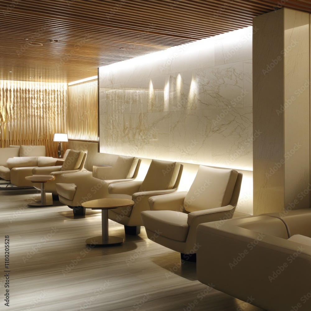 Poster A simple room scene with a row of chairs beside a wall, ideal for use as a background or prop in various contexts