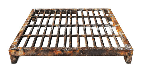 Heavy-Duty Firepit Grate for Cooking Isolated on White Background