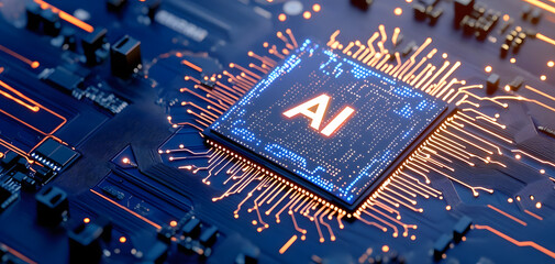 AI Microchip on Circuit Board – Advanced Technology and Innovation