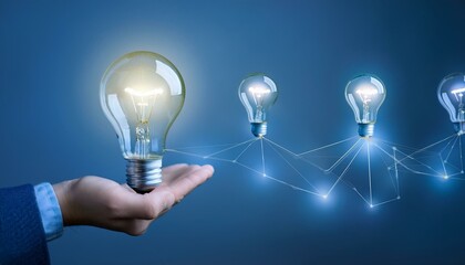 The connected light bulbs all turn on at once and emit light.