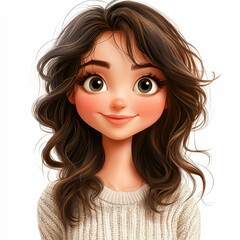 portrait of a girl with long hair