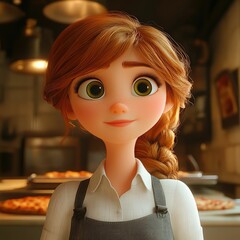 the picture of the girl with the hot pizza
