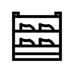 shoe rack icon design