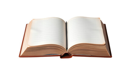 Obraz premium Photo of old open book isolated on transparent background