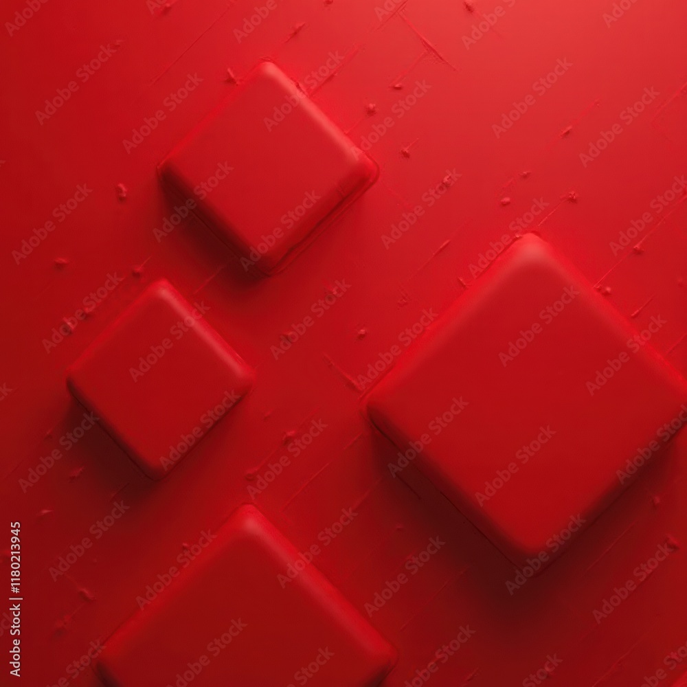 Aufkleber Red Background with Square Shapes and Gradient Color