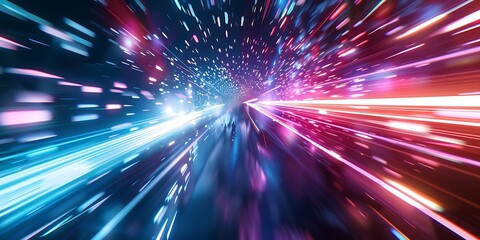 Fototapeta premium Light tunnel background 