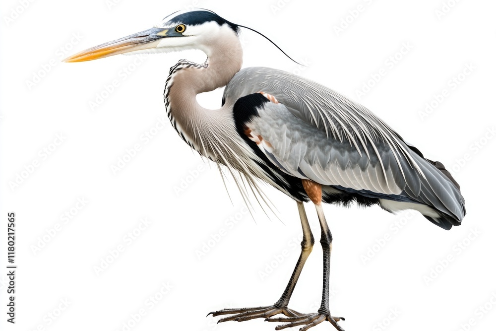 Poster a large bird stands tall with its distinctive long beak