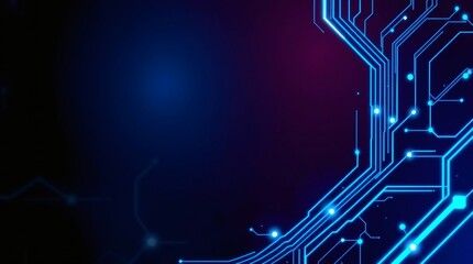 Glowing Circuitry Background