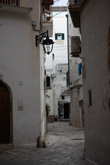 Urban furniture in a beautiful town Monopoli in South Italy urban Mediterranean scene