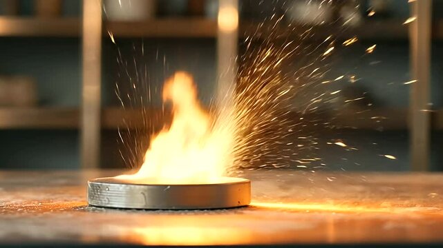 High Speed Capture of Combustion Reaction with Flames and Sparks