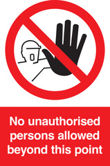 Warning No Unauthorized Entry