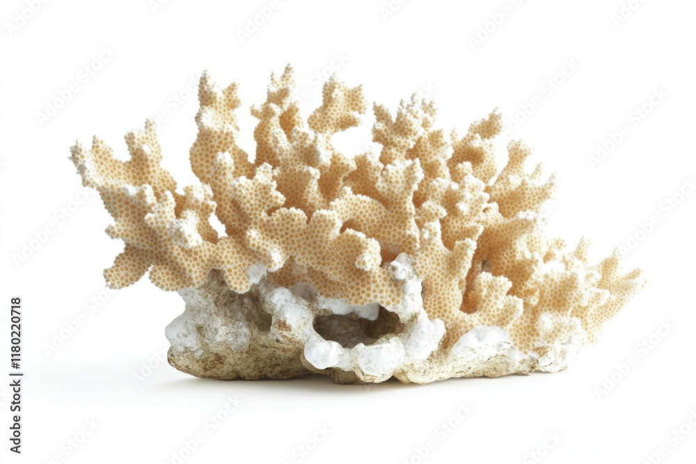Poster a close-up view of a coral, often found in tropical waters, suitable for use in designs related to o
